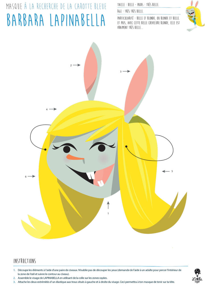 Le masque de Lapinabella et de Lapinobalez