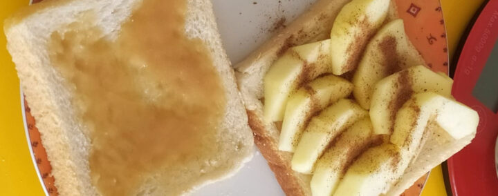 Recette – Croque sucré aux pommes et caramel